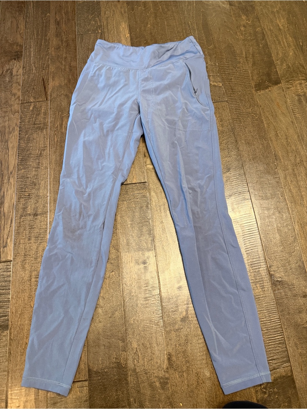 Women's Light Blue Performance Leggings with Pocket
